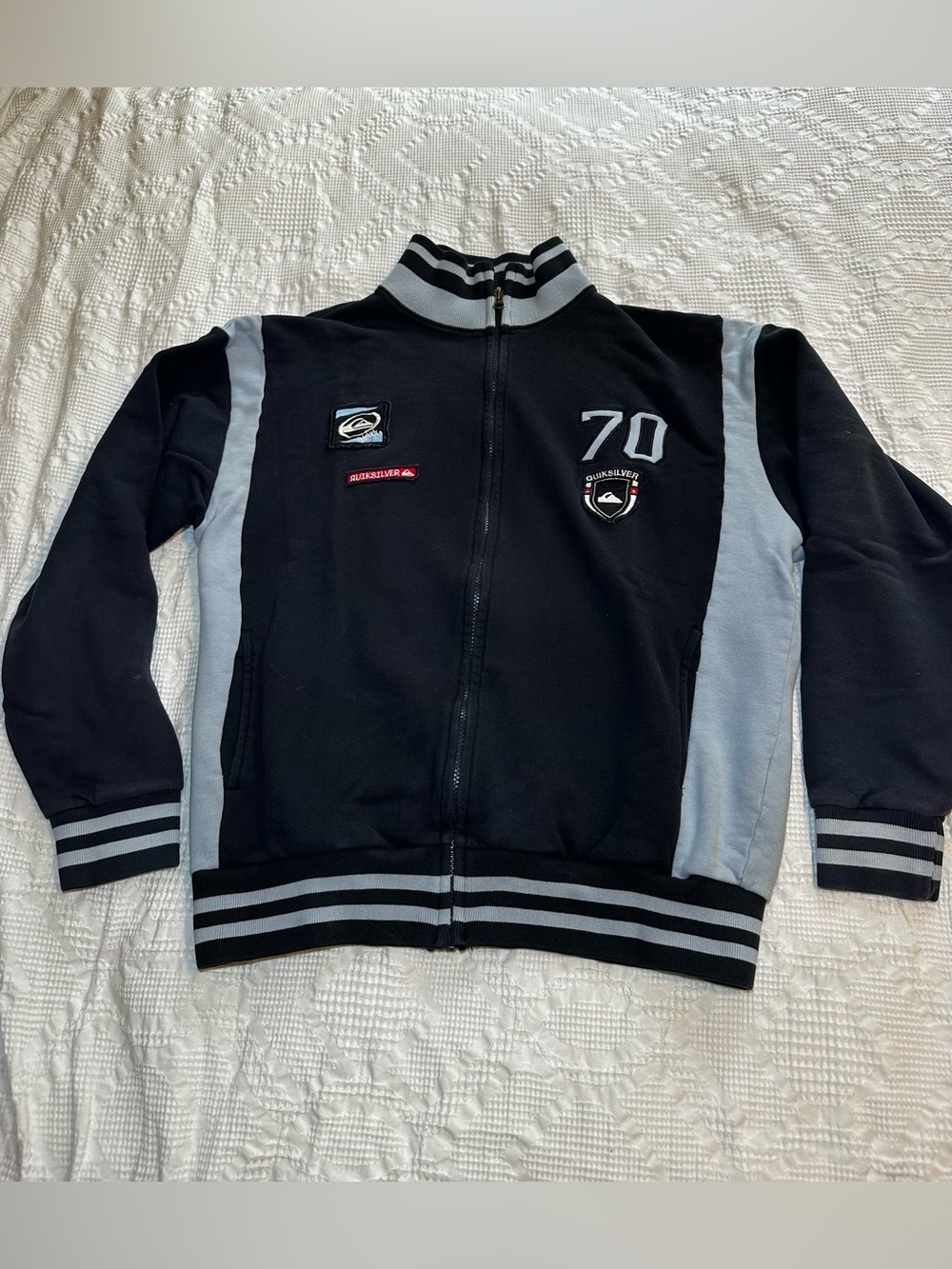 Quiksilver Vintage 2003 Sports Zip up Varsity jacket